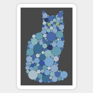 Cat Blue Dots Magnet